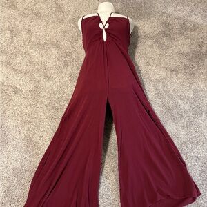 Elegant Burgundy Jumpsuit